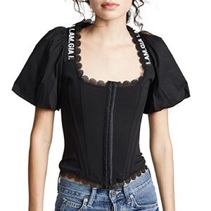 I.AM.GIA Chelsea corset black size XS Hook eye bustier lace up whimsy goth